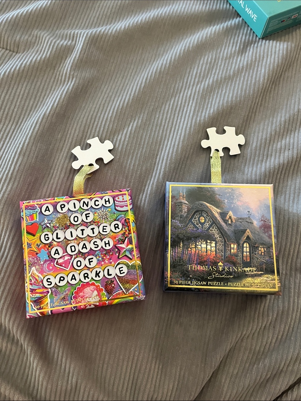 Thomas Kinkade Cottage Puzzle Gift Box - Blue, Gold, Purple, Green